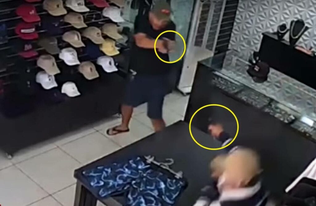 Asesinan a 3 ladrones que trataron de robar un puesto de gorras (video)