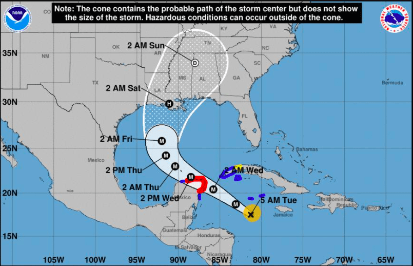 El huracán Delta entrará a la Península de Yucatán.