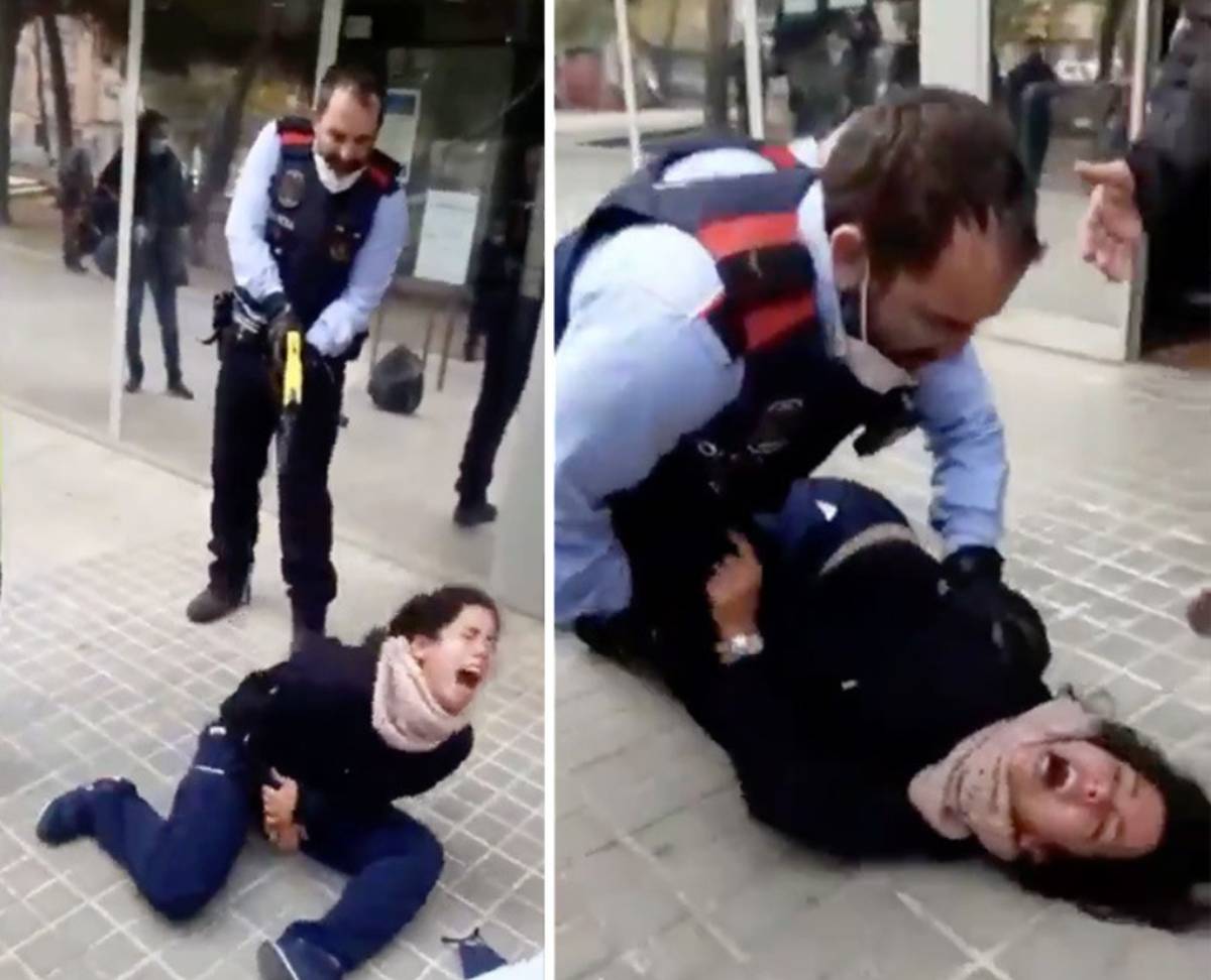 Policías someten con choques eléctricos a una joven que se resiste al arresto y grita con desesperación (video)