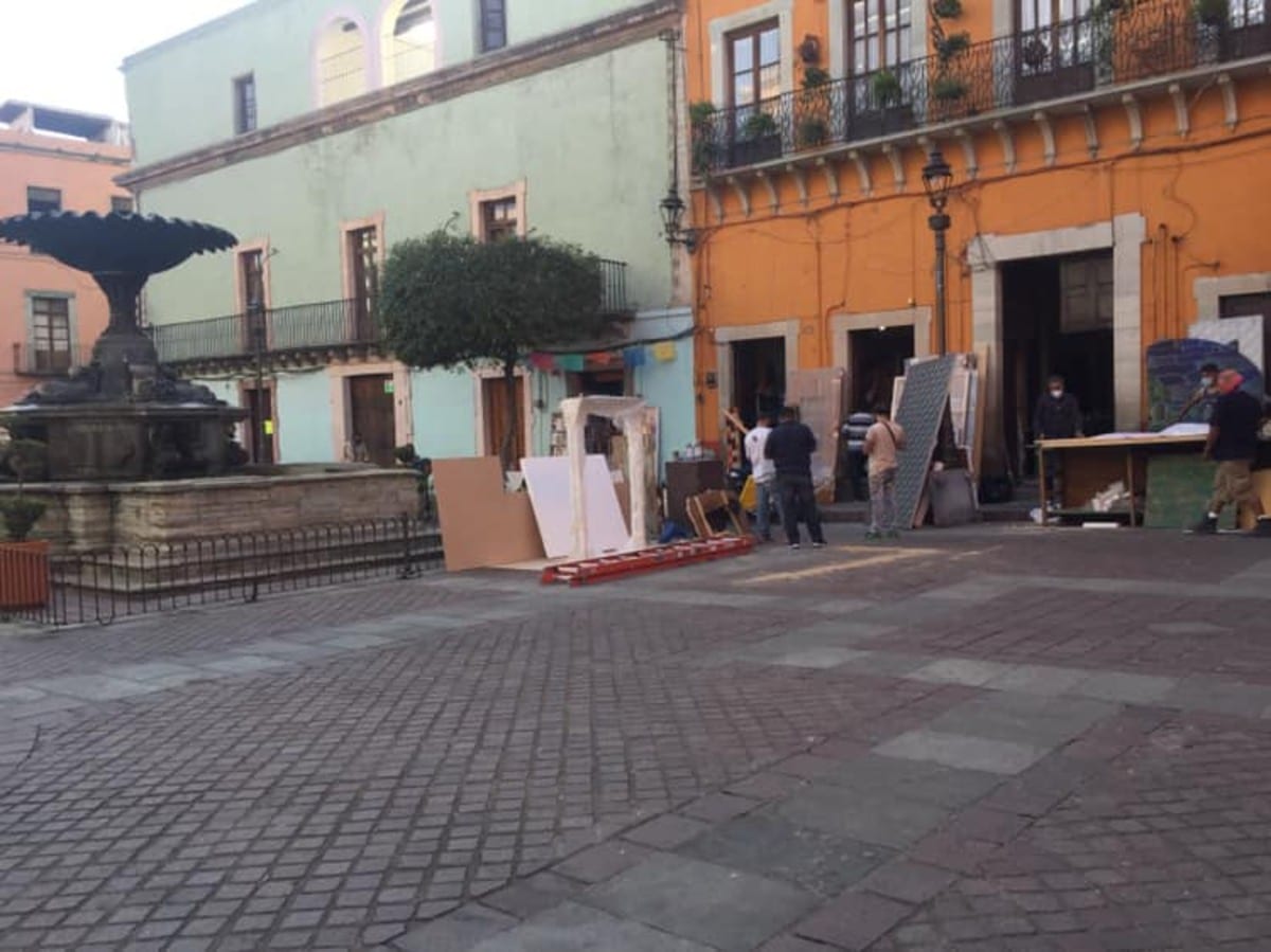 Televisa graba sin permisos de INAH una novela en el centro de Guanajuato.