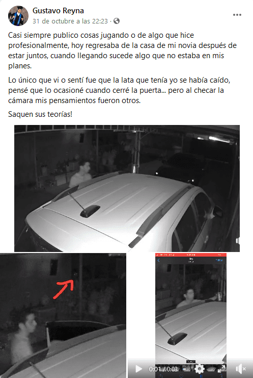 Fantasma aparece en el video que graba un joven al llegar a su casa (2)