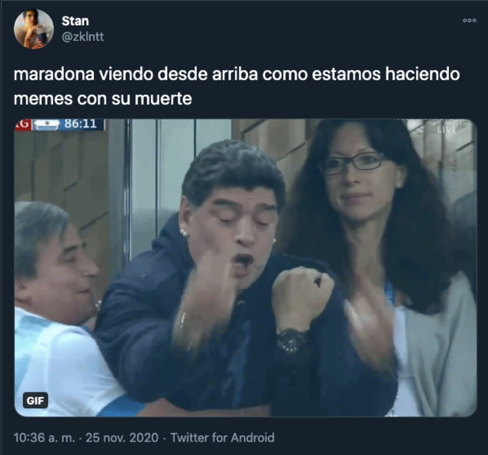 Los memes inundaron las redes sociales tras la muerte de Maradona.