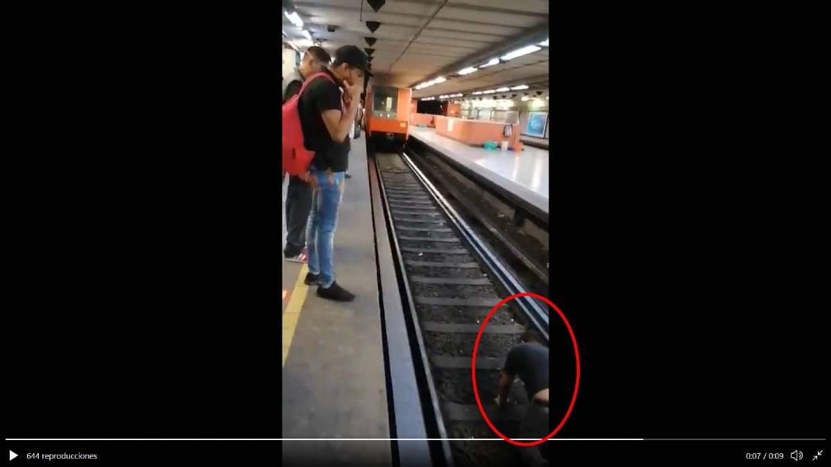 Se arrojó a las vías del metro Garibaldi para terminar con su vida (video)