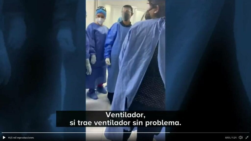 Su familiar tiene Covid-19, suplican por ayuda en el hospital y se las niegan si trae ventilador sin problema (video)