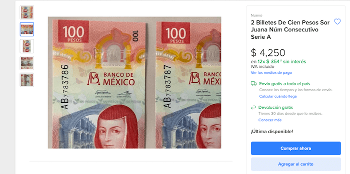 Los nuevos billetes de 100 pesos son buscados por coleccionistas debido a su número de serie.