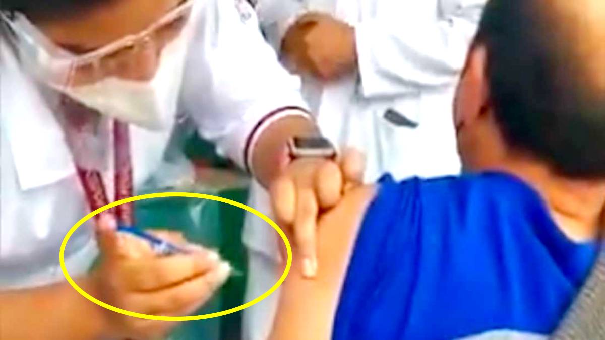 Video en CDMX fingen que aplican vacuna contra Covid-19; a la enfermera la castigan retirándola del puesto de vacunación