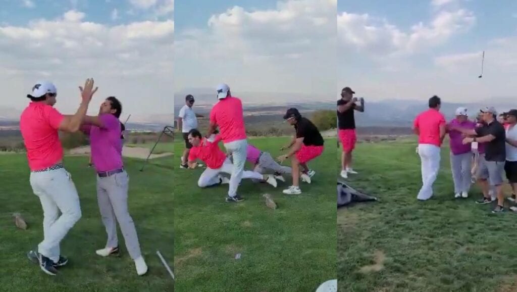 Videos pelea en campo de golf se vuelve viral