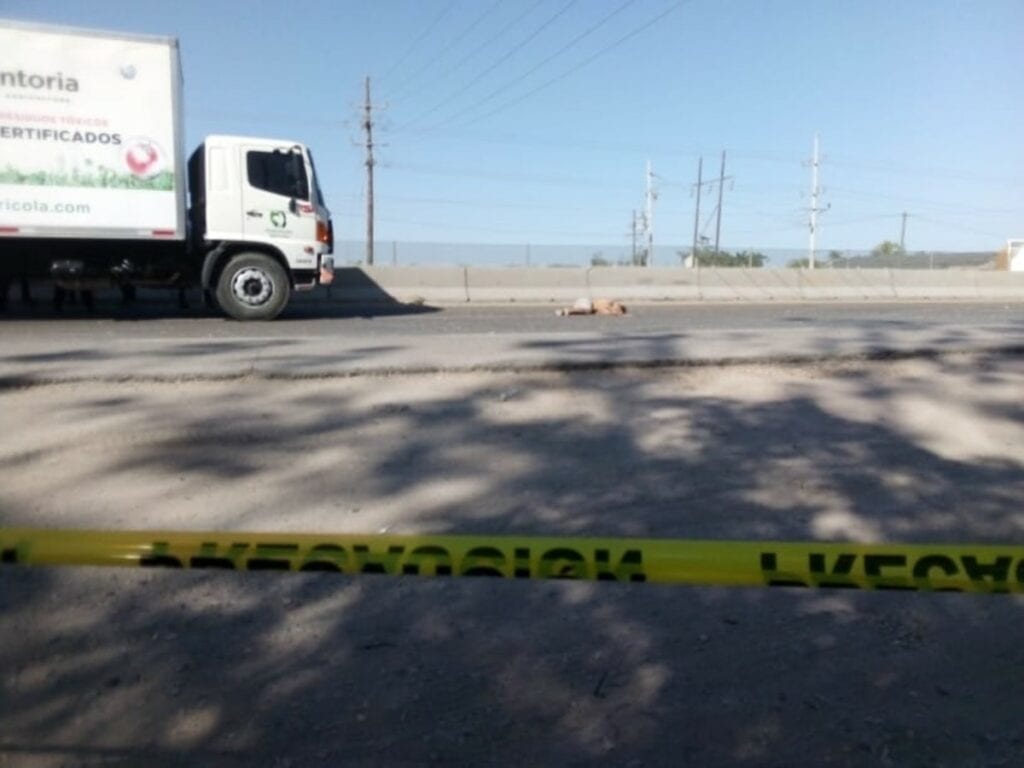 En un video que circula en redes sociales se observa cómo un hombre escapa de la Policía, pero en su afán de huir cruza una carretera sin fijarse y es atropellado por un camión, esto ocurrió en Guasave, Sinaloa.