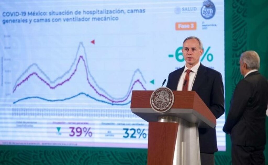 Hugo López-Gatell Ramírez, subsecretario de Prevención y Promoción de la Salud, dijo que hay una reducción de la pandemia de 25 por ciento y esa tendencia continúa desde hace ocho semanas