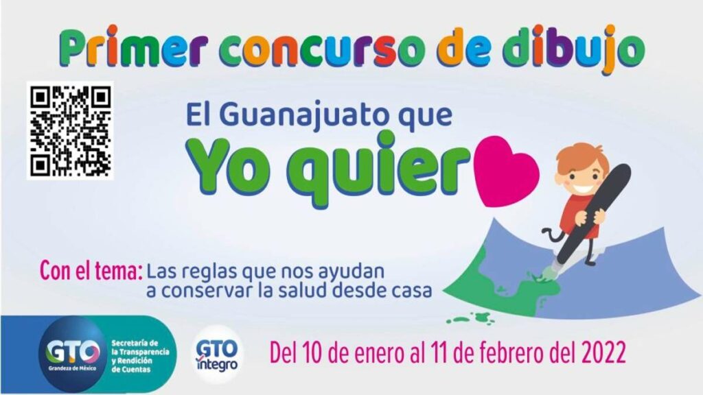 se realiza el Primer Concurso de Dibujo El Guanajuato que Yo Quiero con el tema de “Las reglas que nos ayudan a conservar la salud desde casa”.