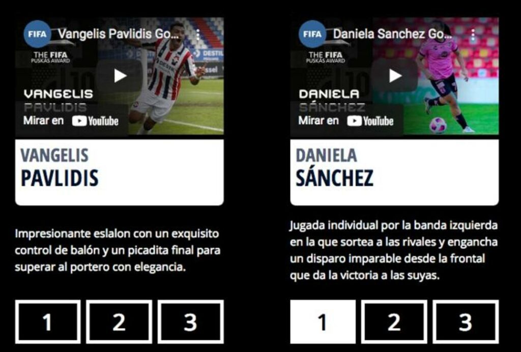 Daniela Sánchez es parte de las once nominadas y nominados al Premio Puskás 2021 de la FIFA, el cual celebra al mejor gol del año.