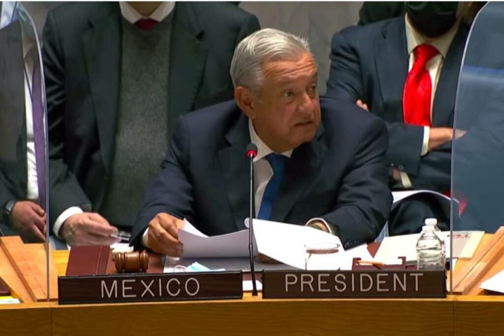 López Obrador presenta en la ONU un plan de bienestar para más de 750 millones de personas que viven en la pobreza.
