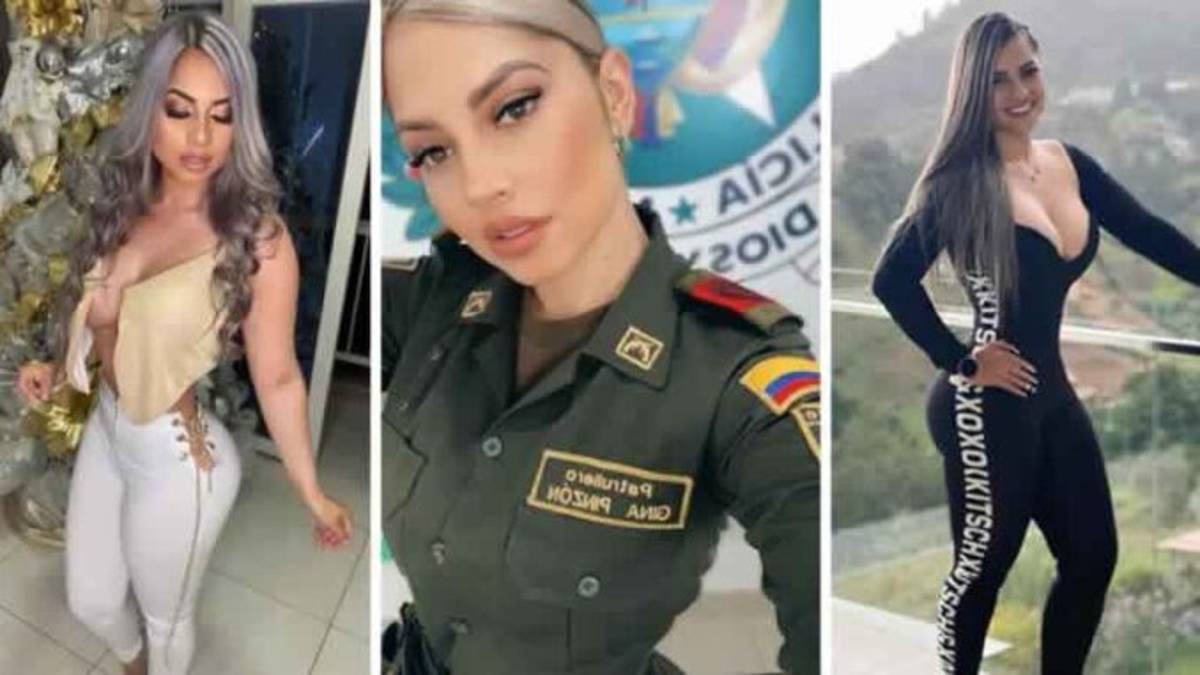la policía Gina Alexandra Pinzón Narváez, considerada la policía más sexy de Colombia.