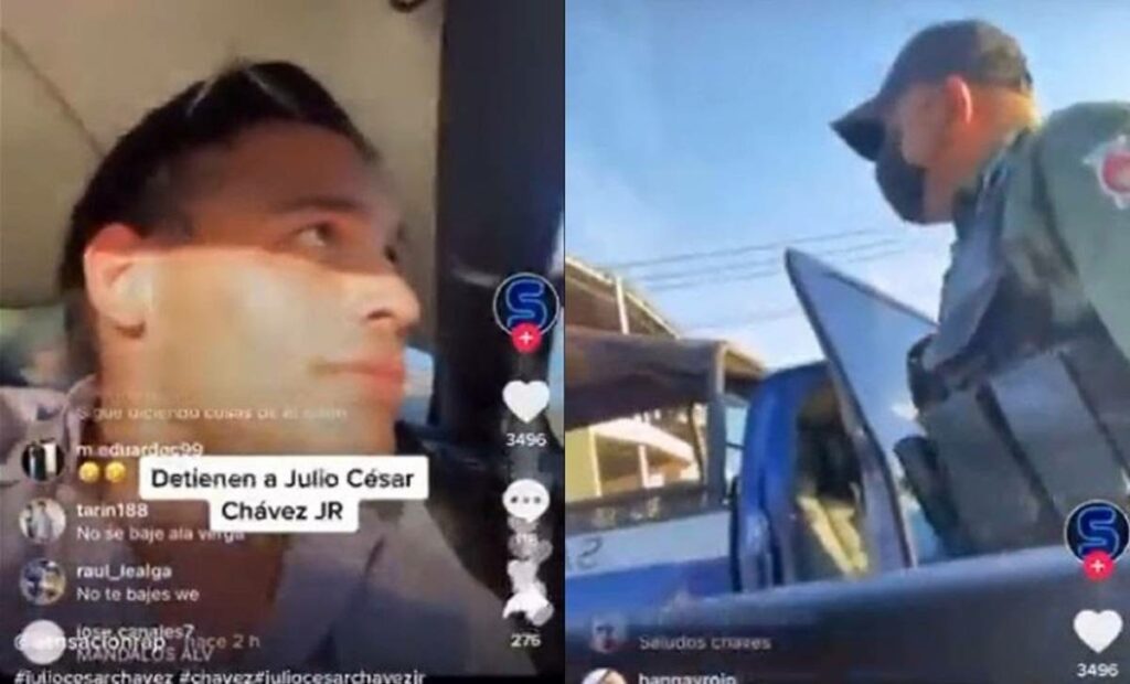 Julio César Chávez Jr vivió momentos de mucha tensión cuando se encontró a la Policía Ministerial de Mazatlán, Sinaloa, pues de acuerdo a un video que él mismo compartió en redes sociales