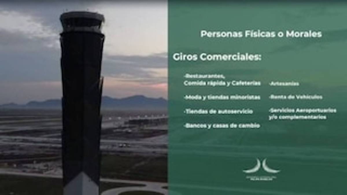 La renta de locales en el Aeropuerto Internacional Felipe Ángeles (AIFA) es otorgada a los interesados que presenten las mejores propuestas económicas