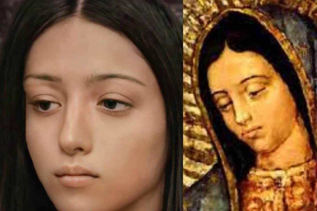 Un pastor religioso compartió la imagen del rostro de la Virgen de Guadalupe, el cual fue reconstruido en base a tecnología de inteligencia artificial.