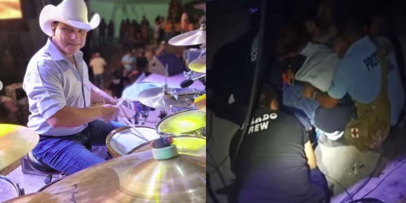 Luis Mario Garza, baterista de la agrupación musical Grupo Pesado, sufrió un accidente en el municipio Mante, en Tamaulipas, al caer del escenario de dos metros de altura