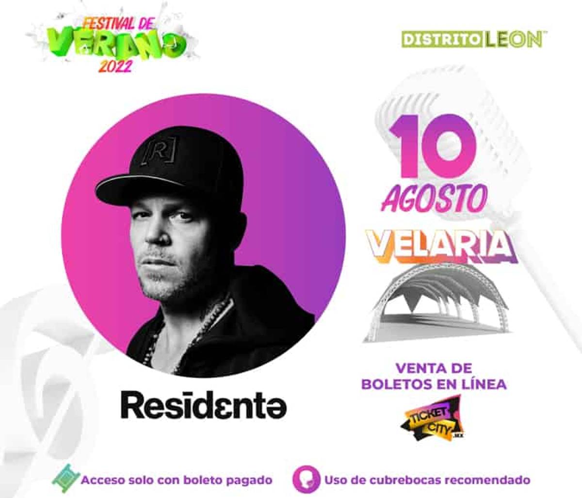 Se ha confirmado la participación en el Festival de Verano León 2022 del vocalista de Calle 13, Residente