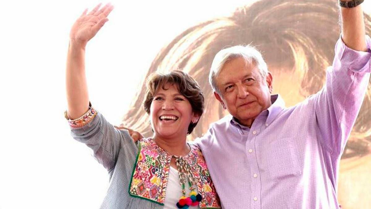López Obrador celebró que Delfina Gómez Álvarez sea quien va a competir por la gubernatura del Edomex por Morena