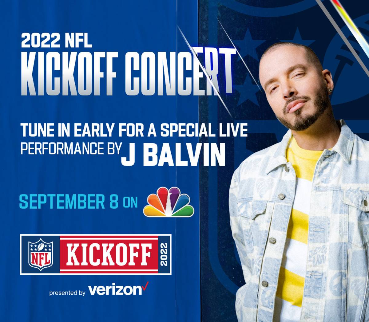 J Balvin será uno de los artistas principales que abrirán el concierto del NFL Kickoff 2022.