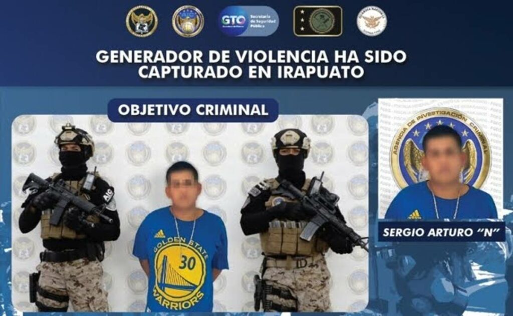 La Fiscalía General del Estado de Guanajuato informó sobre la detención de Sergio Arturo “N”, alias “El Diablo”