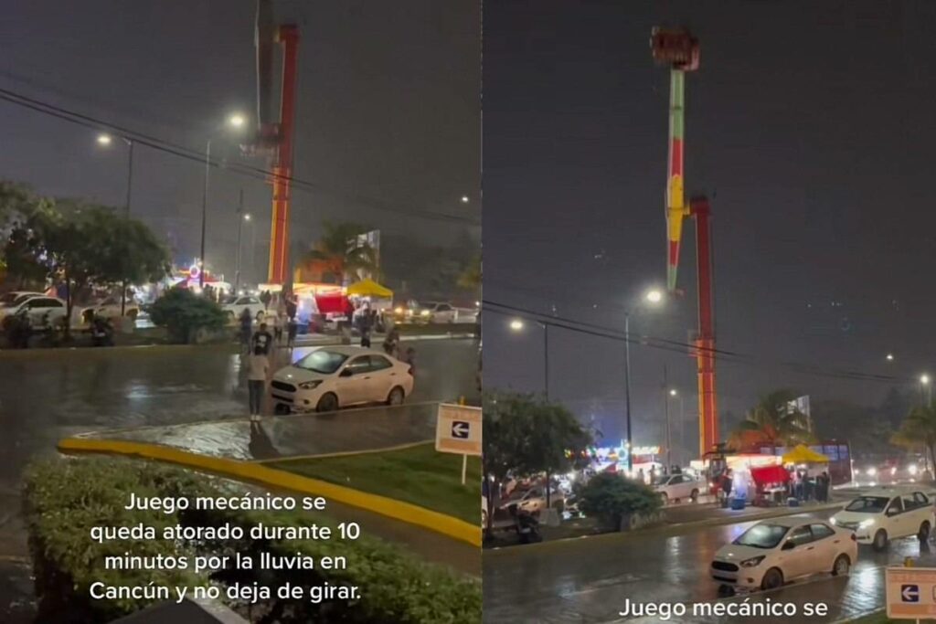 Momentos de pánico vivieron visitantes de la Feria de Cancún, que se ubica en los terrenos de la avenida Kabah