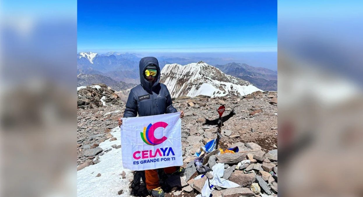 La celayense Elena Cortés Acevedo subió al Monte Aconcagua, la montaña más alta del continente americano