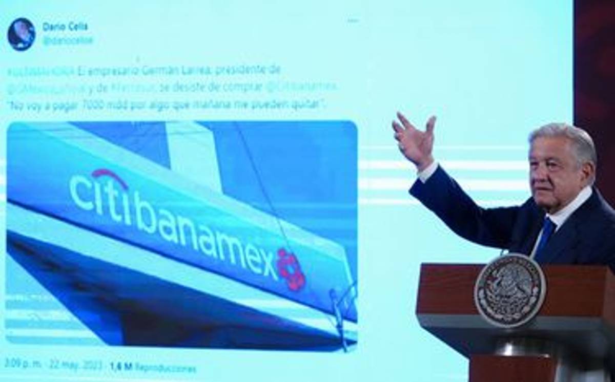 López Obrador aseguró que siguen en pie las negociaciones del empresario Germán Larrea para la compra de Banamex.