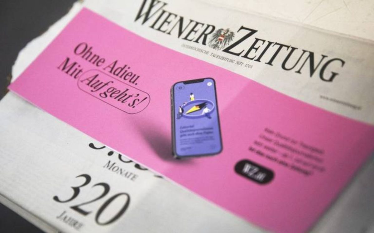 El "Wiener Zeitung", fundado en 1703 y considerado el diario más antiguo del mundo aún en circulación, publicó este viernes su última edición impresa.